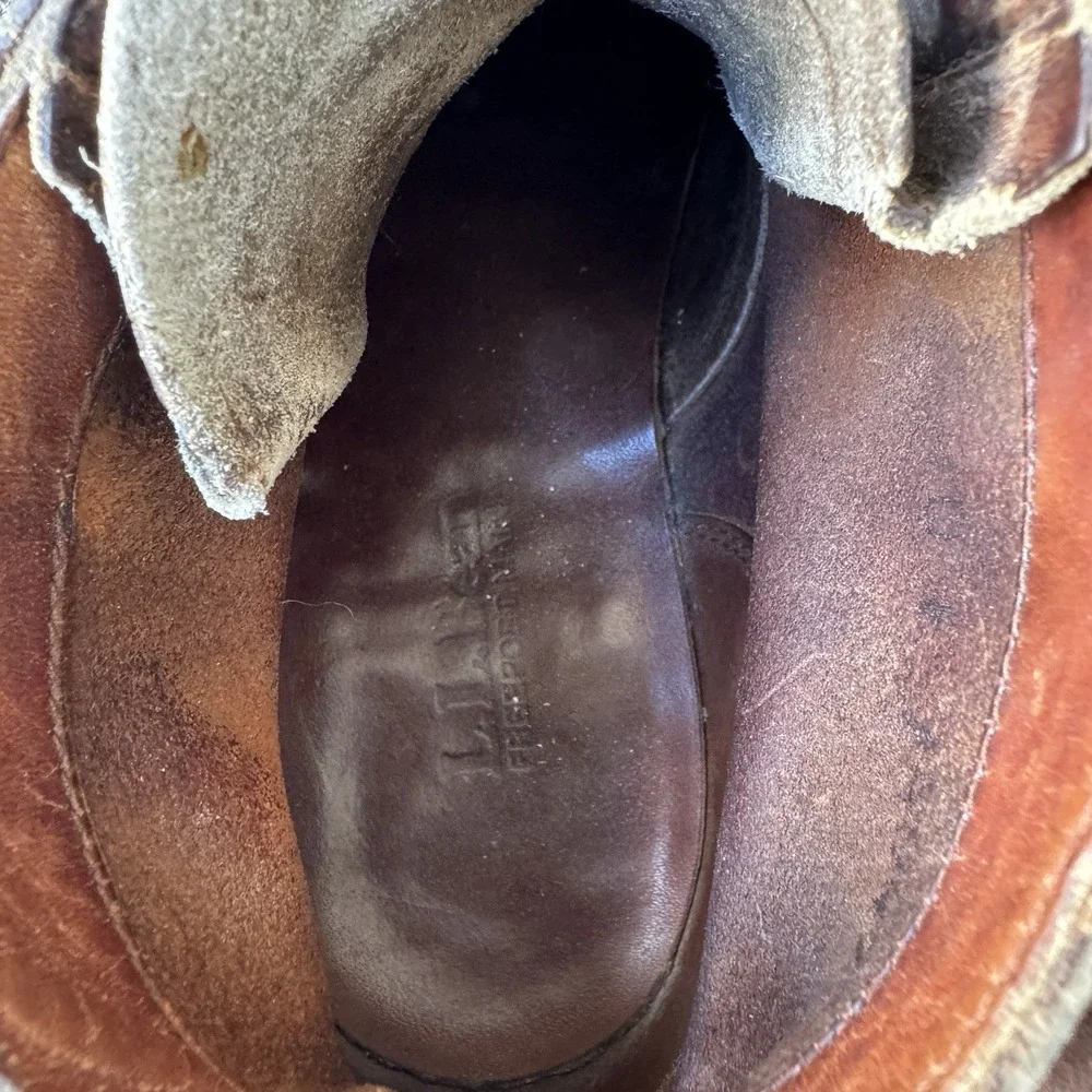 Vintage LL Bean Maine Guide Shoes Leather Moc Toe Made in USA - Size 10 E
